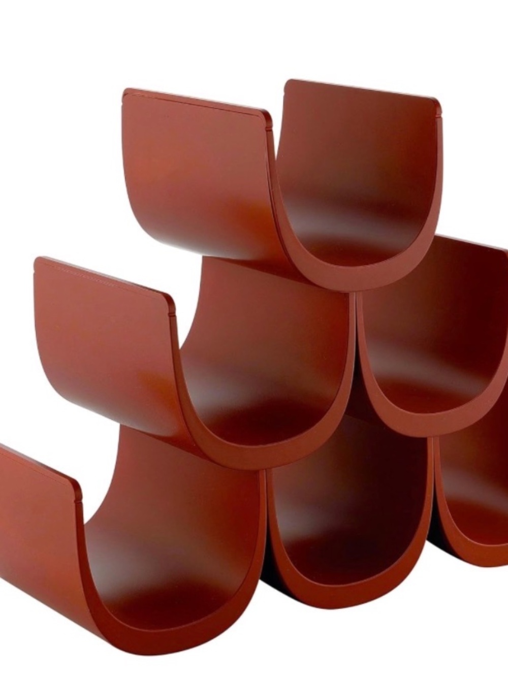 2 Alessi “Noe" Modular Bottle Holder in Thermoplastic Resin, Dark Red (2)